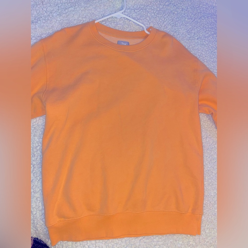 TNA Cozy Fleece Boyfriend Crew Sweatshirt
